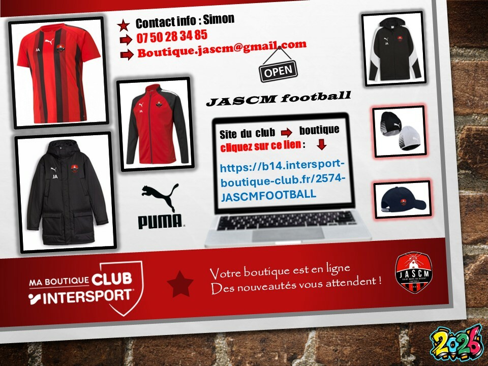 La boutique du club est ouverte!