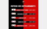 Dates de reprise entraînements