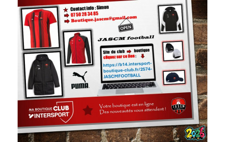La boutique du club est ouverte!